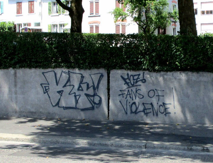 K4 FCZ graffiti FANS OF VIOLENCE