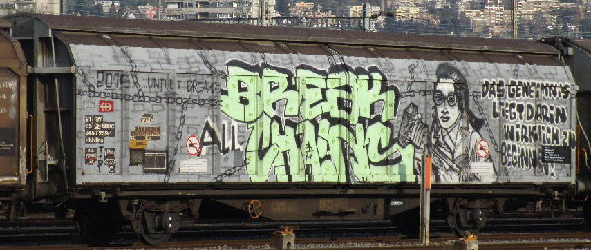 break all chains graffiti freight zurich