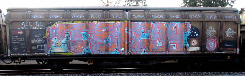 TFSCB4 SBB-Gterwagen Graffiti Zrich