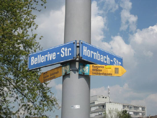 bellerivestrasse ecke hornbachstrasse strassentafel zrich