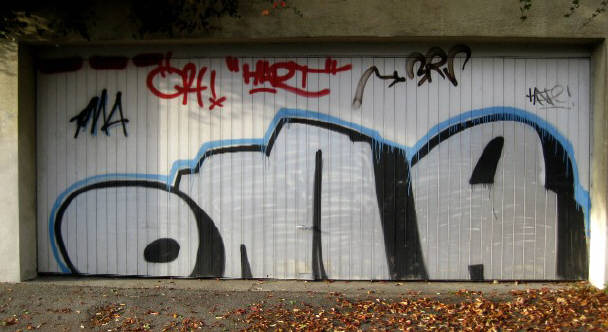 OMA graffiti garage zrich bergstrasse hottingen bei kirche fluntern zurich switzerland