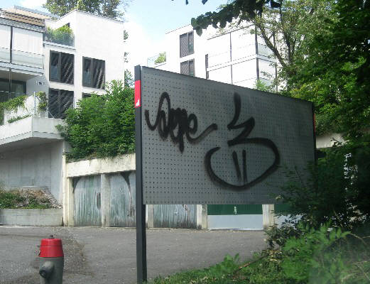 DOPE graffiti tag zrich