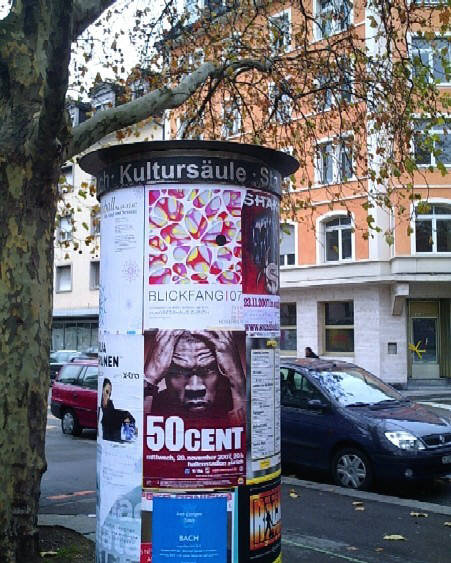 50 Cent Live in Hallenstadion Zurich Switezrland November 28, 2007. Plakatsule Helvetiaplatz Ankerstrasse Zrich 4.