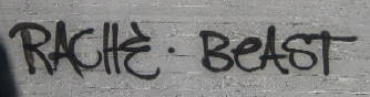 RACHE BEAST graffiti tag zrich
