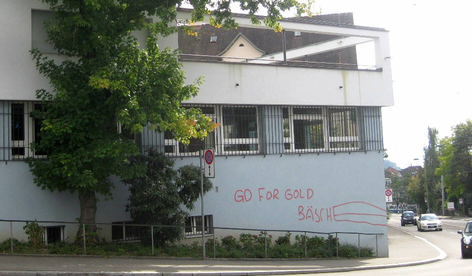 PETER HANS KNEUBHL GRAFFITI IN ZRICH. GO FOR GOLD, BSCHE