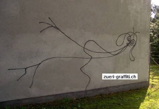 Harald Nägeli Undine Graffiti Streetart Figur